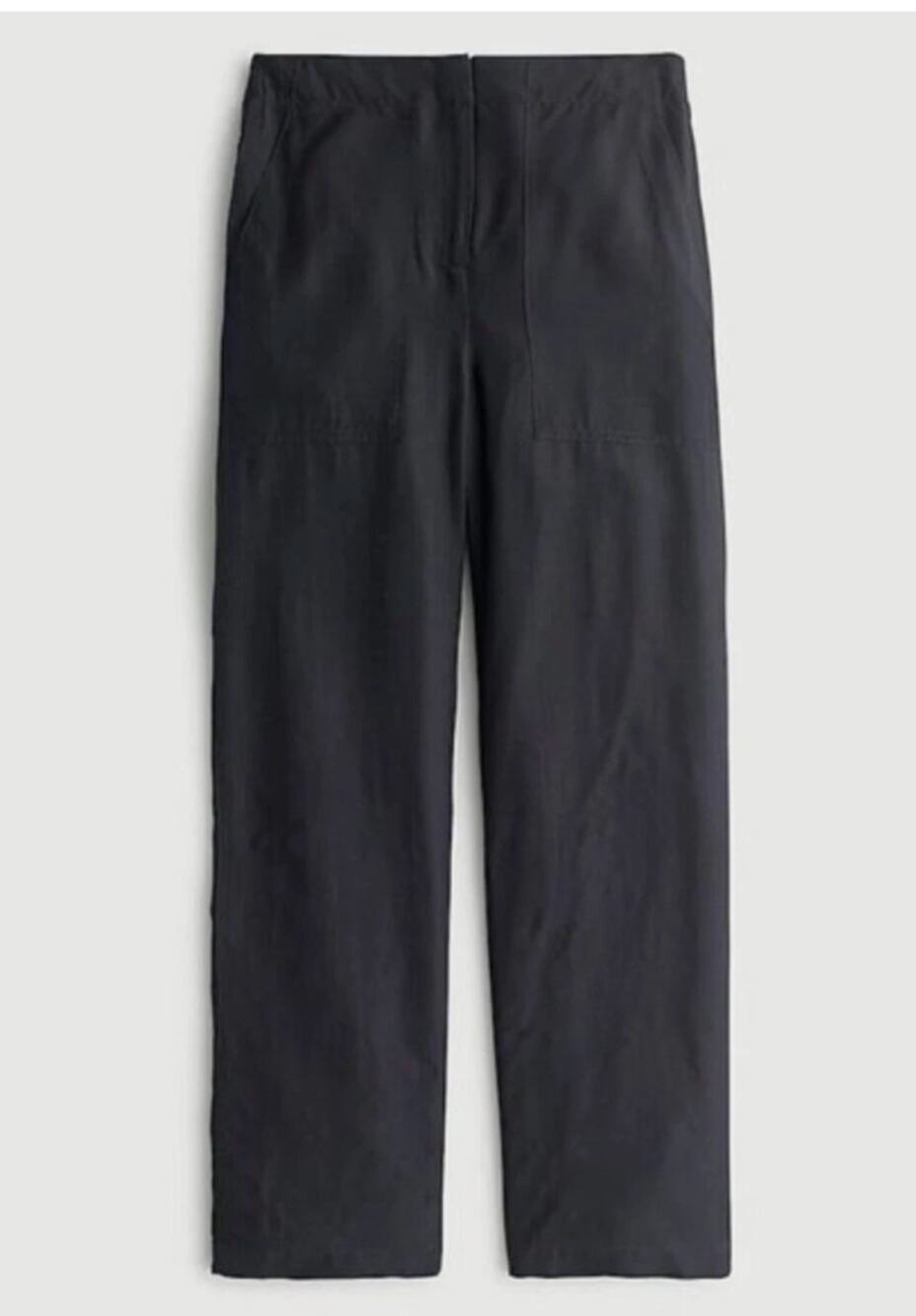 J Crew Straight-leg pant with surplus pockets Black Size 6